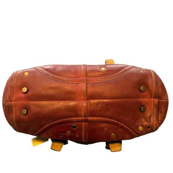 Rare Vintage Limited Edition Coach Burgundy Studded Expandable Soho Satchel 9642 - Picture 11 of 14